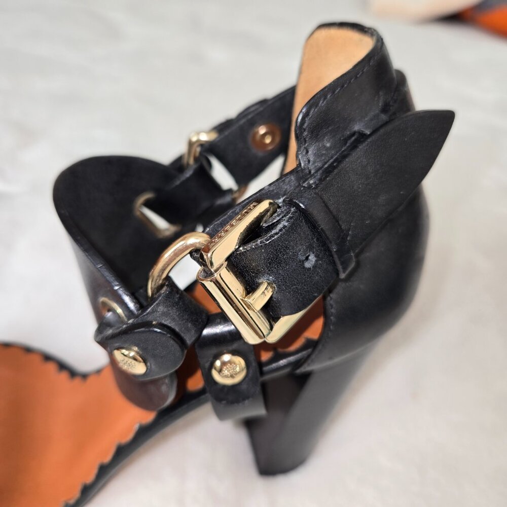 Mulberry Leather Sandals black, Size EU 37.5, made in Italy - Picture 11 of 12